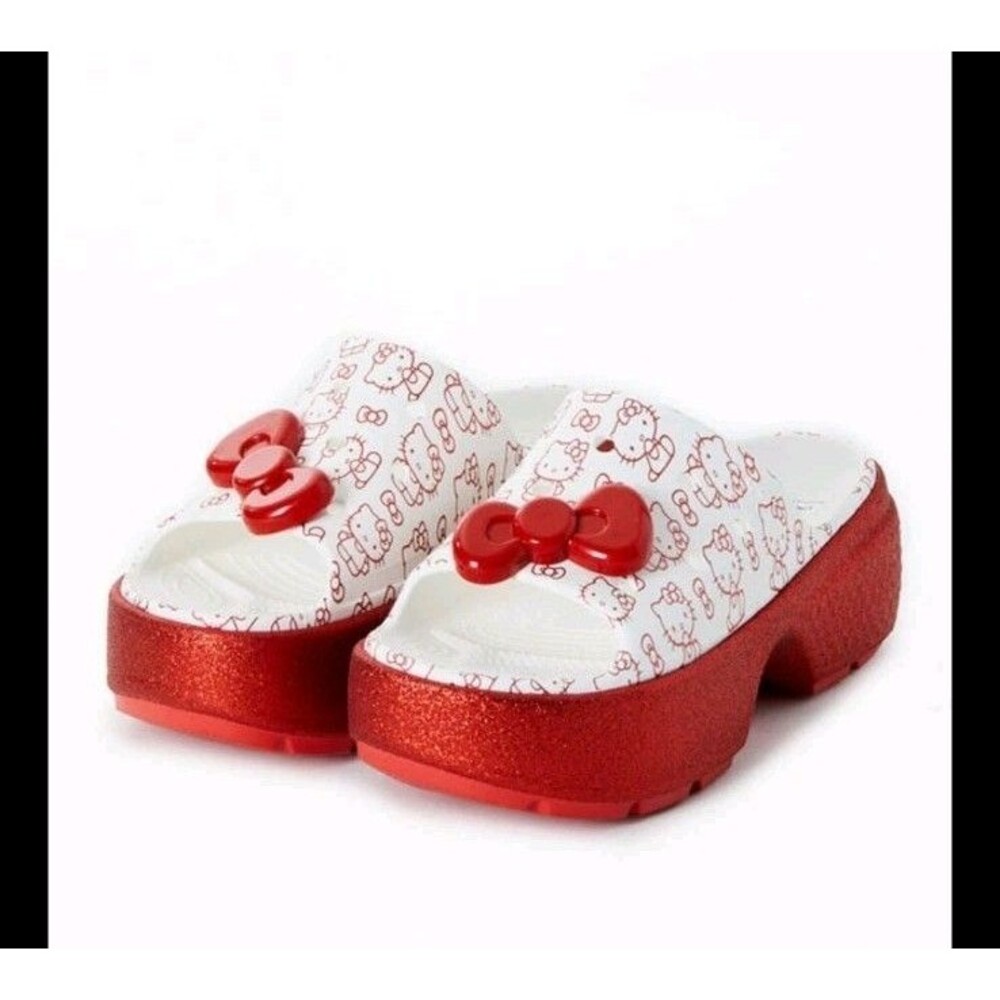 Crocs X Hello Kitty Stomp Slide Platform '50th Anniversary' women's Size 9